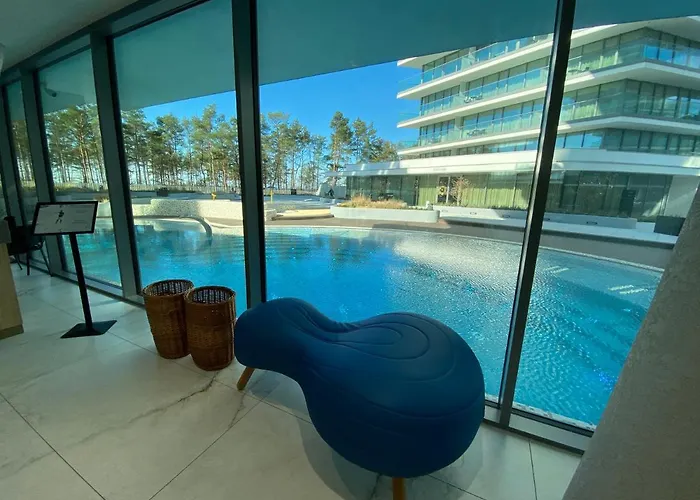 公寓 Waveview 5Th Floor Baltic View Pool In Building Perfekt Lumare 米兹多洛杰