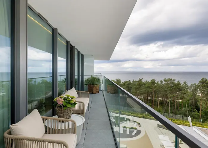 公寓 Waveview 5Th Floor Baltic View Pool In Building Perfekt Lumare